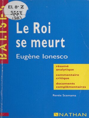 cover image of Le roi se meurt